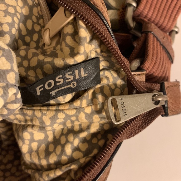 FOSSIL Key-Per Floral Multicolor Coated Canvas & Leather Tote Crossbody - Picture 12 of 13